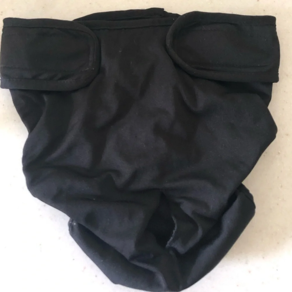 Washable Black Large Dog Diaper